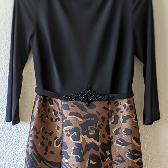 Eliza J embellished multi media trumpet gown - Picture 5 of 8